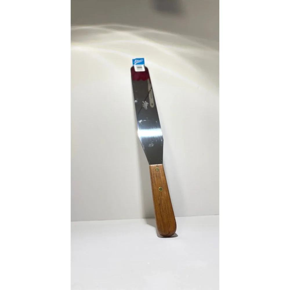 Ateco Straight Spatula 1376 Stainless Steel Wood Handle Cake Icing Tool Japan